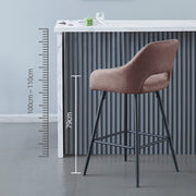 2X Breakfast Bar Stools PU Leather Dining Bar Chairs for Counter Kitchen Cafe
