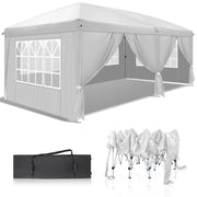 3m x 6m Pop Up Gazebo Party Tent Canopy Marquee with Storage Bag White