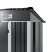 Garden Shed 6X4FT Metal Pent Roof Outdoor Storage Tool House with Lockable Door