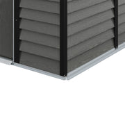 Metal Garden Shed 8X7ft Outdoor Garden Storage Shed for Tools Bike W/ Foundation