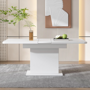 Extendable Dining Table White !SALE! Storage Shelves Space Saving Kitchen Table
