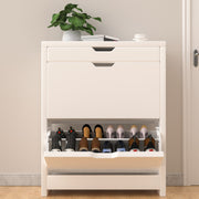 Shoe Rack Shoes Storage Cabinet Wooden Stand Cupboard 3 Compartment Organiser