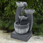 Electric Cascading Decor Fountain Outdoor Garden Water Feature LED Pump Statues