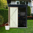 5 X 3FT Metal Garden Shed Outdoor Storage Cabinet House Box Pent Roof Lockable