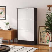 3 Drawer Shoe Cabinet Storage Cupboard Wooden Stand Rack Organiser Footwear Unit