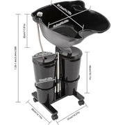 Portable Hairdressing Backwash Mobile Shampoo Basin Sink Salon Wash Hair Bowl UK