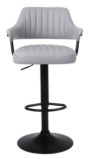SET OF 2 PLUSH BAR STOOLS, GAS LIFT, BREAKFAST KITCHEN BAR PADDED ARMS & BACK