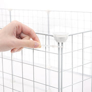 24 Panels DIY Pet Fence Playpen Puppy Dog Cat Animal Cage Metal Outdoor Indoor