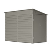 Garden Shed Metal Pent Roof 4.6x9FT Outdoor House Tool Storage w/ Lockable Door