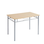 Dining Table and Chairs Set Metal Wood Effect Table Dining Set 4 Chairs Silvia