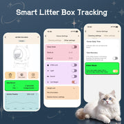 65L Self-Cleaning Automatic Cat Litter Box Cabinet App Control Safety Detector