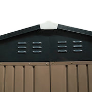 Storage Garden Shed Apex Roof Free Foundation Tool Box With Base 6X8FT