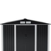 8 x 10ft Garden Shed Metal Apex Roof Outdoor Storage Tool Sheds Lockable Doors