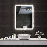 Illuminated Bathroom Mirror With LED light Bluetooth Shaver Socket Demister