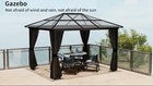 3.6 x 4m Aluminium Hardtop Gazebo Canopy with Polycarbonate Roof & Sidewalls