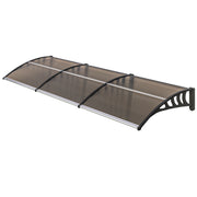 Door Canopy Outdoor Awning Rain Shelter for Window Porch, Brown