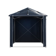 6 x 8 ft Garden Storage Shed Bike Apex Tool House Steel Frame Shelter Log Store