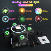 140W RGBW LED Laser Beam 4Arms Moving Head Stage Light DMX DJ Disco Party Lights