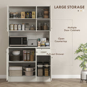 Freestanding Kitchen Cupboard, Storage Cabinet with Doors Refurbished