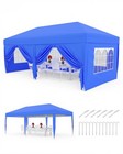 3x6m Pop Up Gazebo Marquee Outdoor Garden Canopy w/Sandbags&Storage Bag,6 Sides