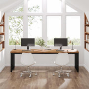 180cm Computer Desk 2 Person Workstation Home Office Study Desk Brown Extra Long