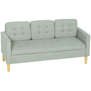 Modern 3 Seater Sofa with Hidden Storage and Rubber Wood Legs