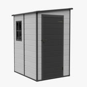 5X4FT Plastic Garden Shed Outdoor Tool Storage Sheds Lockable House with Window
