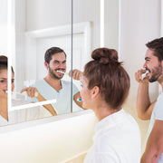 Bathroom Mirror Cabinet LED Wall Mounted 650x600mm with Demister Shaver Storage
