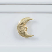 Gold Crescent Moon Drawer Knob handle upcycling home decor astrology