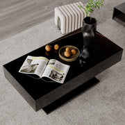 LED Coffee Table High Gloss Rectangle Center Table Modern Living Room Furniture
