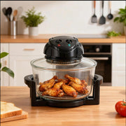 Halogen Oven Air Fryer For Home 60 Minute Timer & Extender Ring - 12L/1400W UK;
