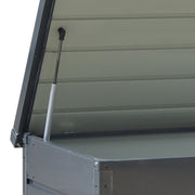 600L Galvanized Steel Trunk Container Garden Waterproof Storage Box Tools Bin UK