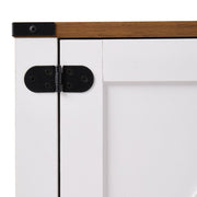 White Sideboard Cabinet Modern Farmhouse Storage Cabinet for Kitchen Dining Room