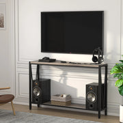 Console Table 2‑Tier Rustic Sofa Table with Open Storage Slim Entryway Tables