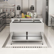 Commercial Sink Kitchen Stainless Steel Single Bowl Catering Hand Wash & Shelf