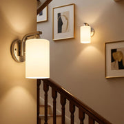 Minimalist Milk Glass Wall Light Lamp Body E27 Lamps Holder Wall Mounted Lights