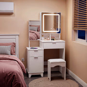 Dressing Table With Drawers Mirror Stool Set Makeup Desk Vanity Table Bedroom Sm