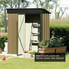 5 X 3FT Metal Garden Shed Outdoor Storage Shed House Box Pent Roof Lockable