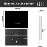 Large Rectangular LED Bathroom Mirror with illumination, Anti-Fog, Wall Mount