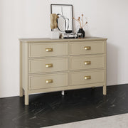 Large 6 Drawer Chest of Drawers - Lawrence Mocha Range
