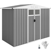 8 x 4 ft Garden Storage Shed, Outdoor Metal Shed Refurbished