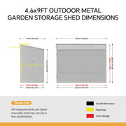 Garden Storage Shelter Bike Shed Log Store Bicycle Tent w/ Double Doors Housing