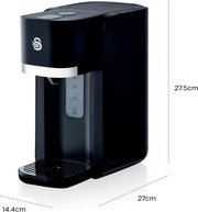 Instant Boiling Water Dispenser 1.5 Litre 2200W Boil Dry Protection Black