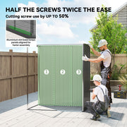 (Dark Grey, 5 x 3.5ft) Outsunny Metal Garden Shed with Effortless Assembly