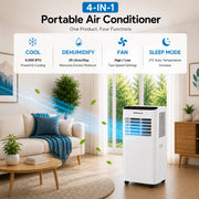 EMtronics 9000BTU Portable Air Conditioner Dehumidifier Fan Window Vent Kit USED