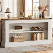 63-Inch Long Console Table Modern Narrow Entryway Table with Storage for Hallway