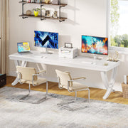 78.7'' Extra Long 2 Person Desk, Modern Office Computer Desk Study Writing Table