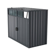 Large Double Wheelie Bin Storage Metal Store Cover Garden Rubbish Dustbin 2 Shed