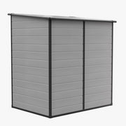 Plastic Garden Shed 6 x 4 Outdoor Tools Storage House with Floor, Double Window