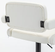 2 LARGE BAR STOOLS PLUSH SEAT GAS LIFT SWIVEL BREAKFAST KITCHEN BAR LARGE SEAT